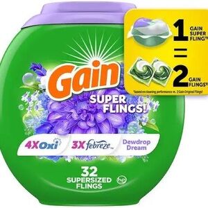 Super Flings Laundry Detergent Pacs - Green and Purple